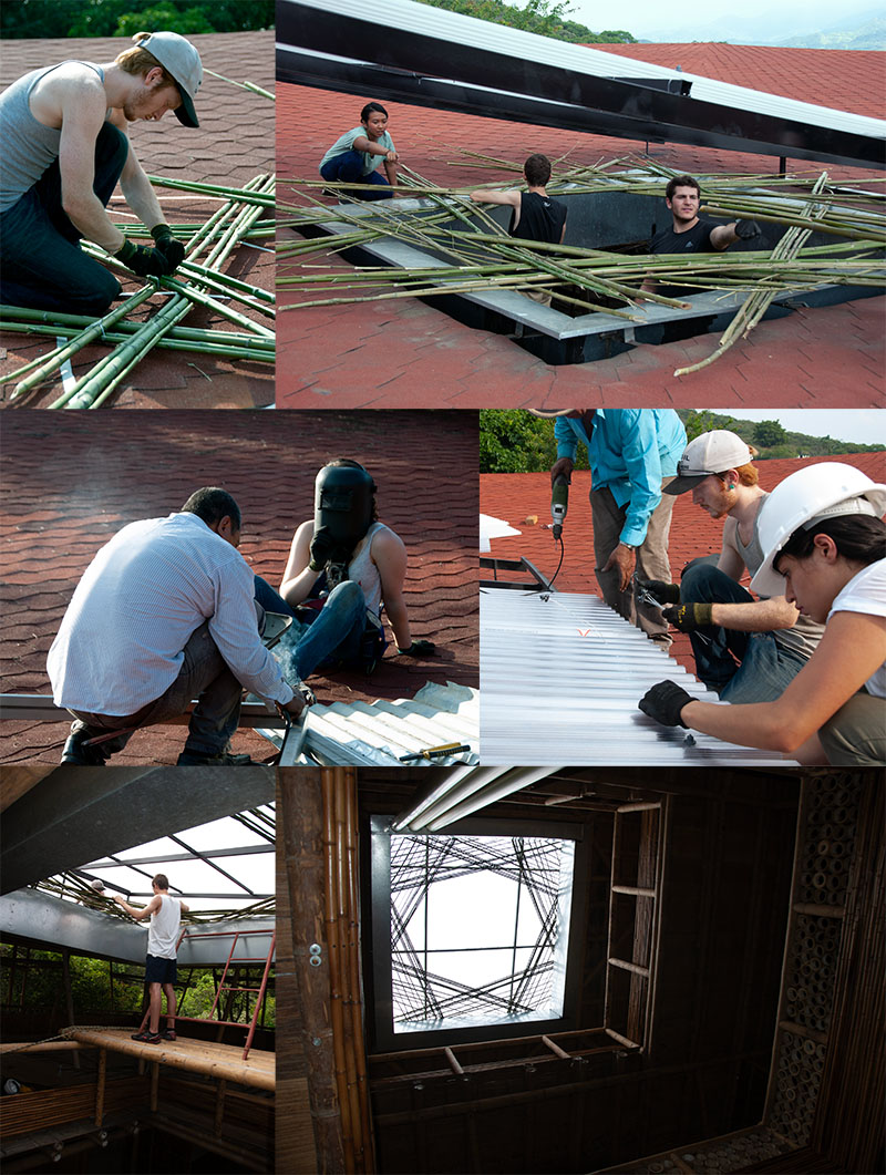 skylight construction using bamboo